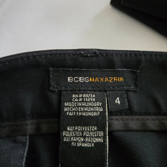 BCBGMaxAzria Dress Pants Trouser SZ 4 Black - Picture 8 of 10